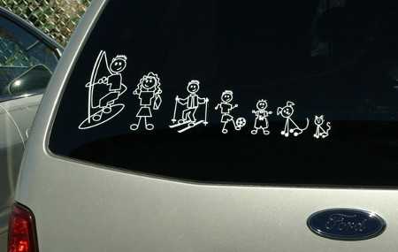 sticker auto familia